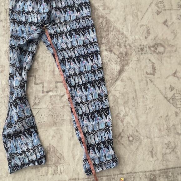 Lilly Pulitzer Taron Linen Pants Low Tide Sailboats Small Coastal Nautical - Picture 13 of 14